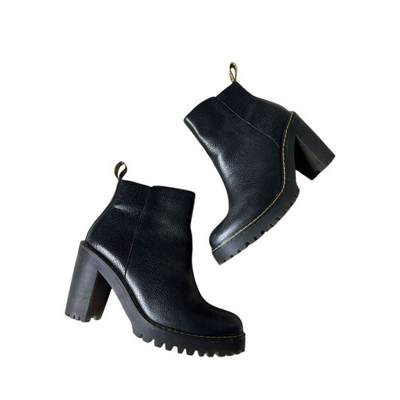 Dr. Martens Magdalena Aunt Sally Leather Chunky Boots size EU 43 US 11 Black - Picture 2 of 13